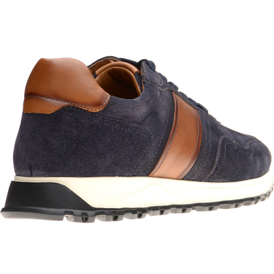Product image for Herring Brisbane mens rubber-soled in navy suede and tan