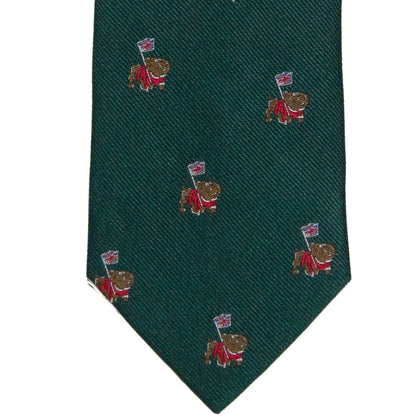 Product image for Herring British Bulldog Tie in green