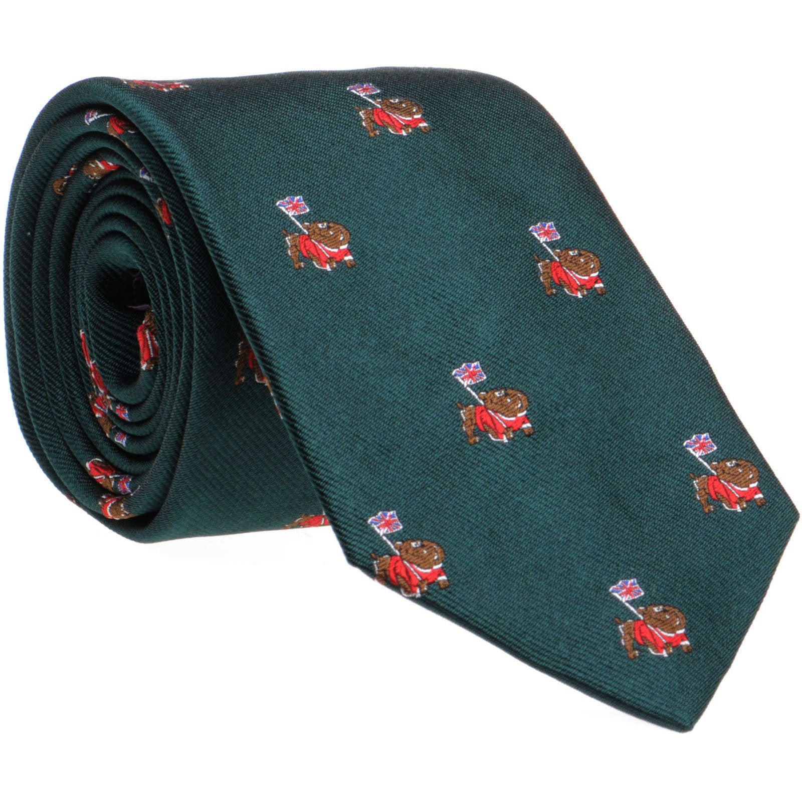 Product image for Herring British Bulldog Tie in green