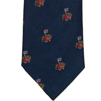 Product image for Herring British Bulldog Tie in navy
