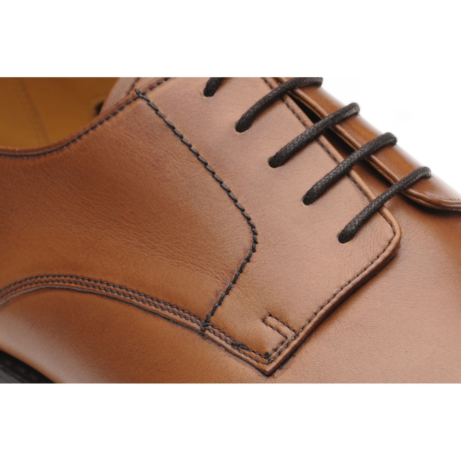 Product image for Herring Burlington mens Derby shoes in conker calf