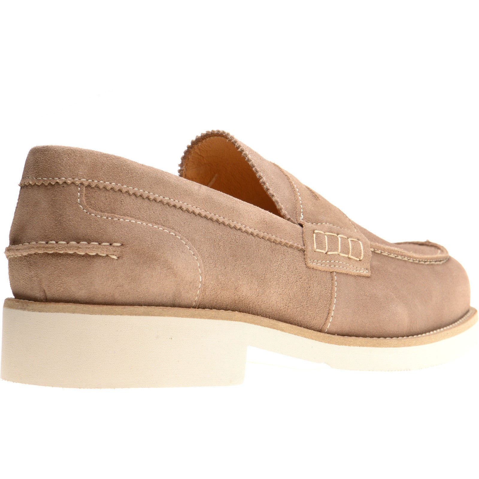 Product image for Herring Burrow mens rubber-soled loafers in taupe suede