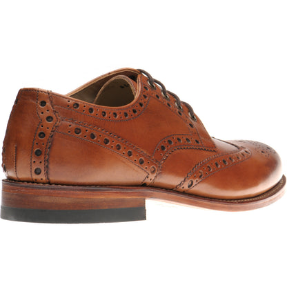 Product image for Herring Bushwick mens brogues in dark tan calf