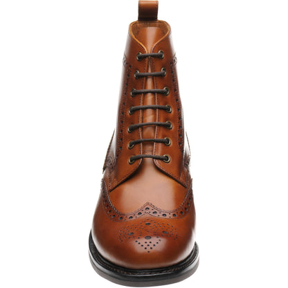 Product image for Herring Buxton (Rubber) mens rubber-soled brogue boots in tan calf (second)
