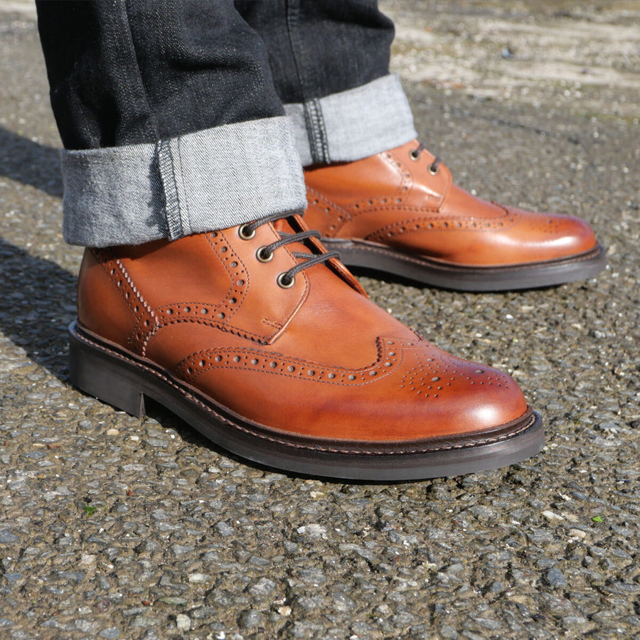 Product image for Herring Buxton (Rubber) in tan calf