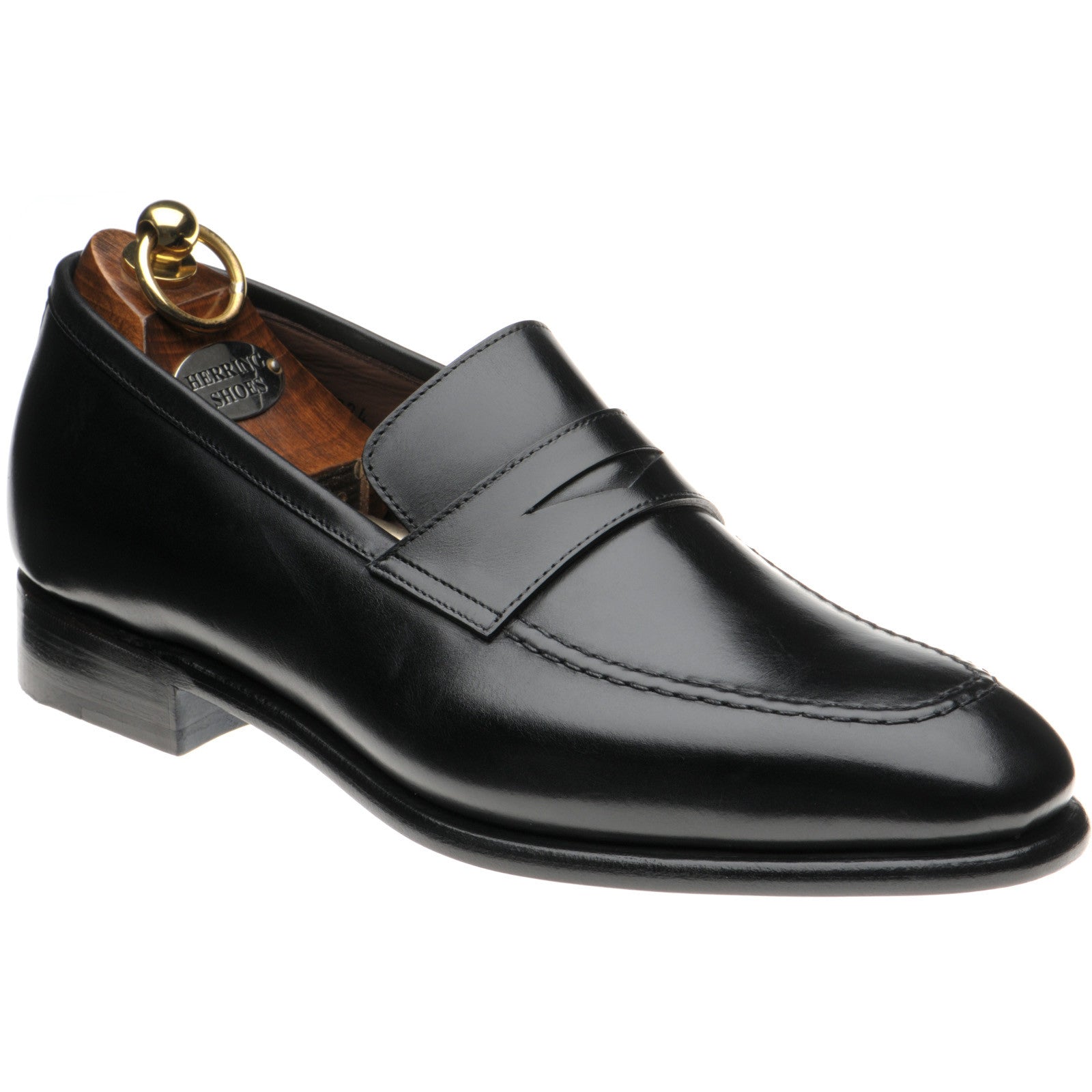 Product image for Herring Cadogan mens loafers in black calf (second)
