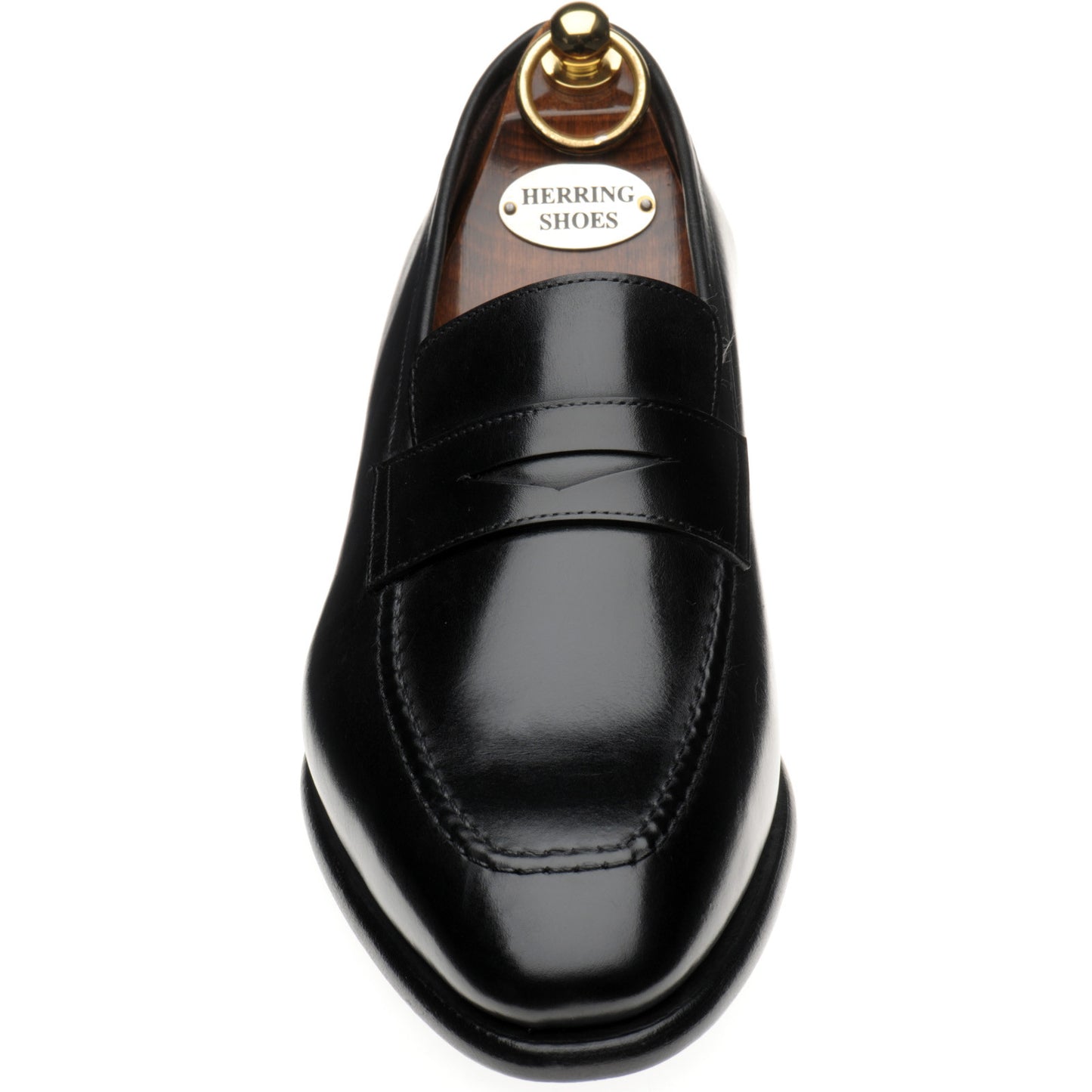 Product image for Herring Cadogan mens loafers in black calf (second)