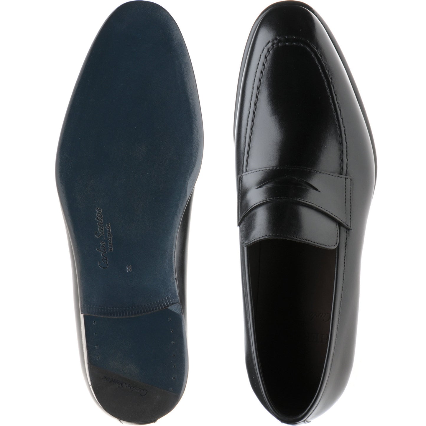 Product image for Herring Cadogan mens loafers in black calf (second)