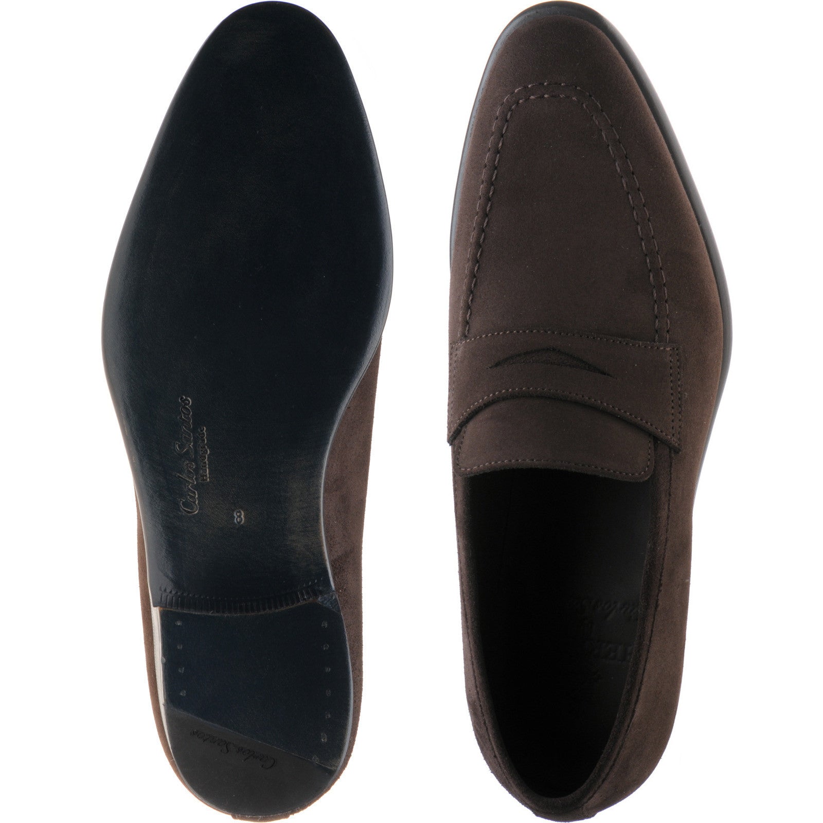 Product image for Herring Cadogan mens loafers in dark brown suede