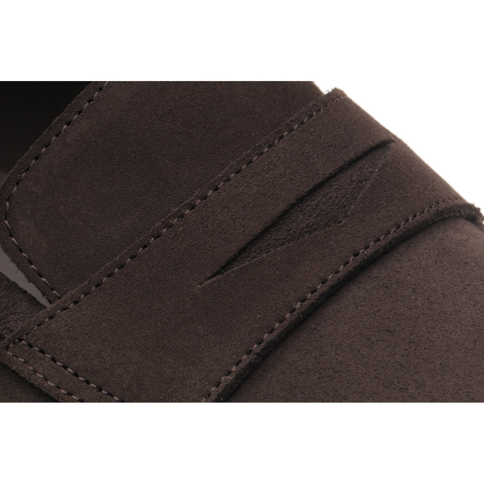 Product image for Herring Cadogan mens loafers in dark brown suede