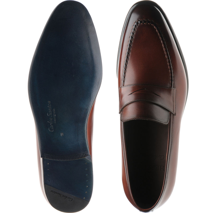 Product image for Herring Cadogan mens loafers in rosewood calf (second)