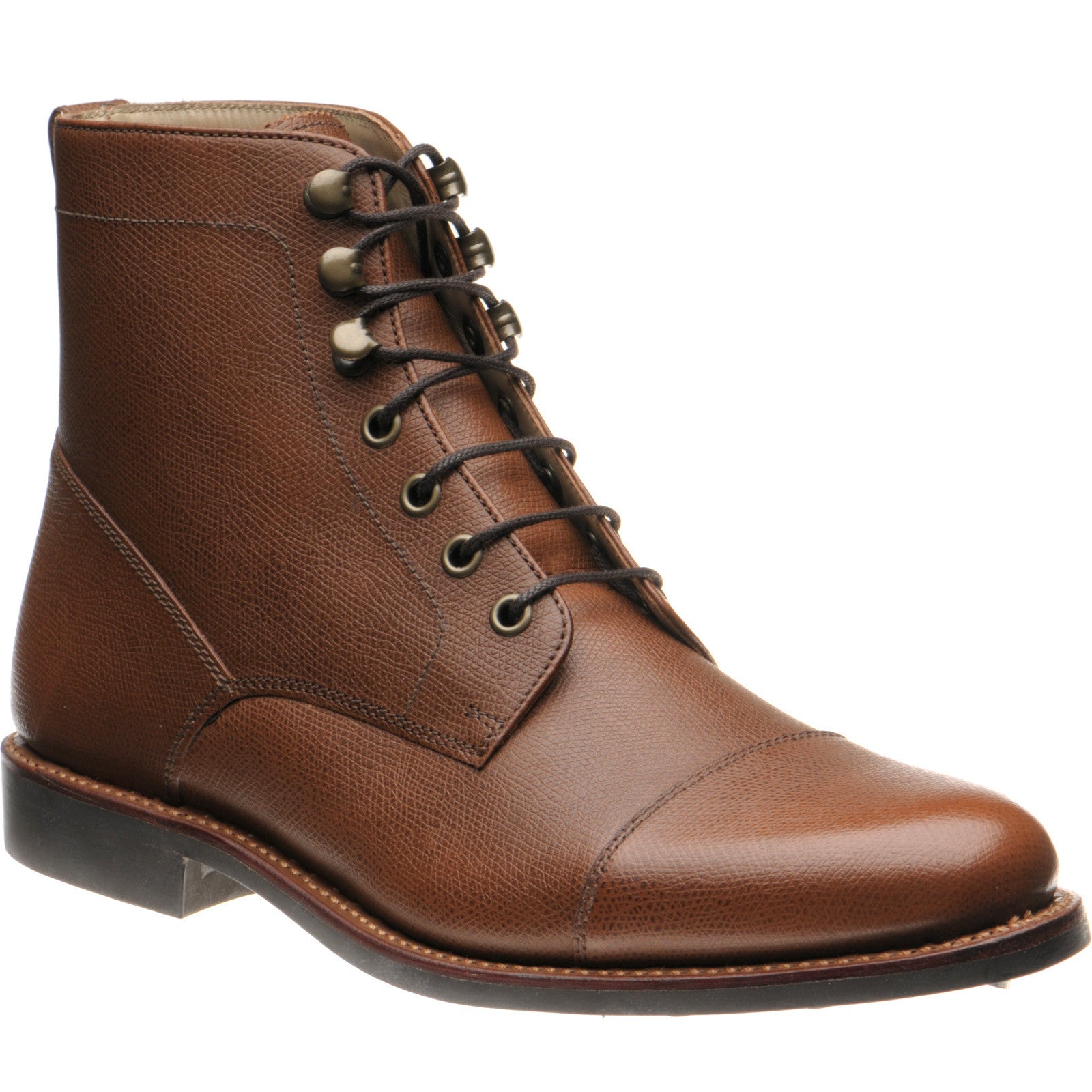 Product image for Herring Caldbeck Rubber mens rubber-soled boots in cognac grain calf (second)