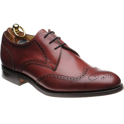 Product image for Herring Calne mens rubber-soled brogues in cherry calf