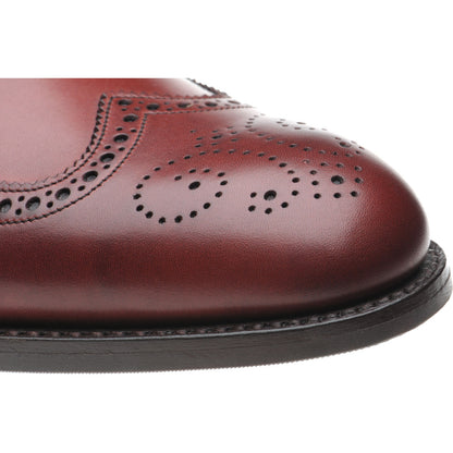 Product image for Herring Calne mens rubber-soled brogues in cherry calf