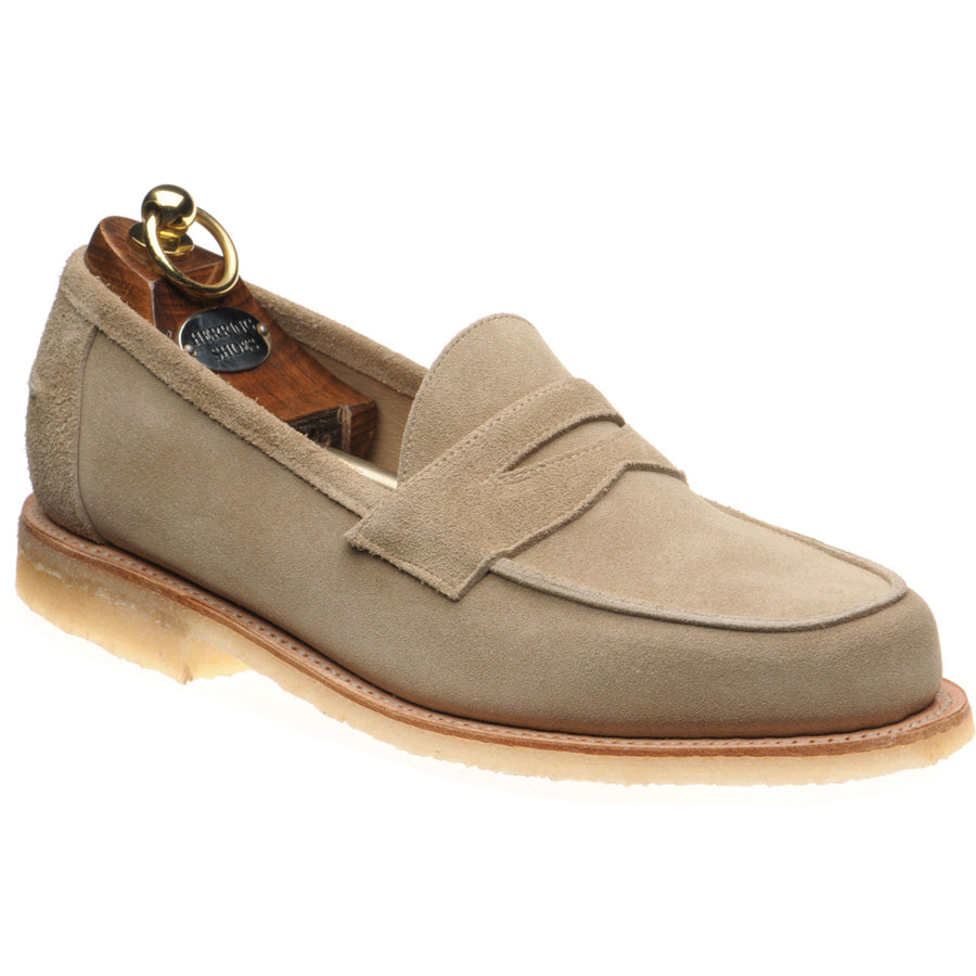 Product image for Herring Cannes mens rubber-soled loafers in sand suede