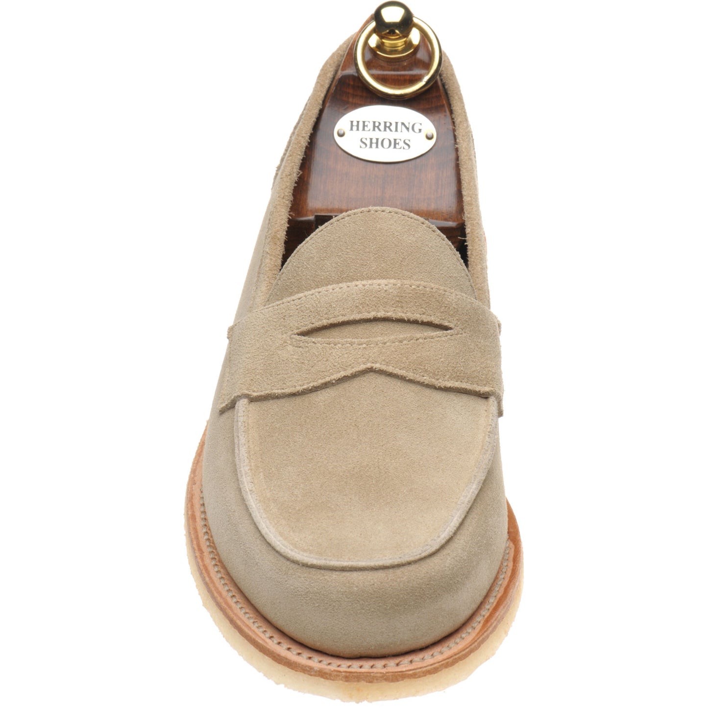 Product image for Herring Cannes mens rubber-soled loafers in sand suede