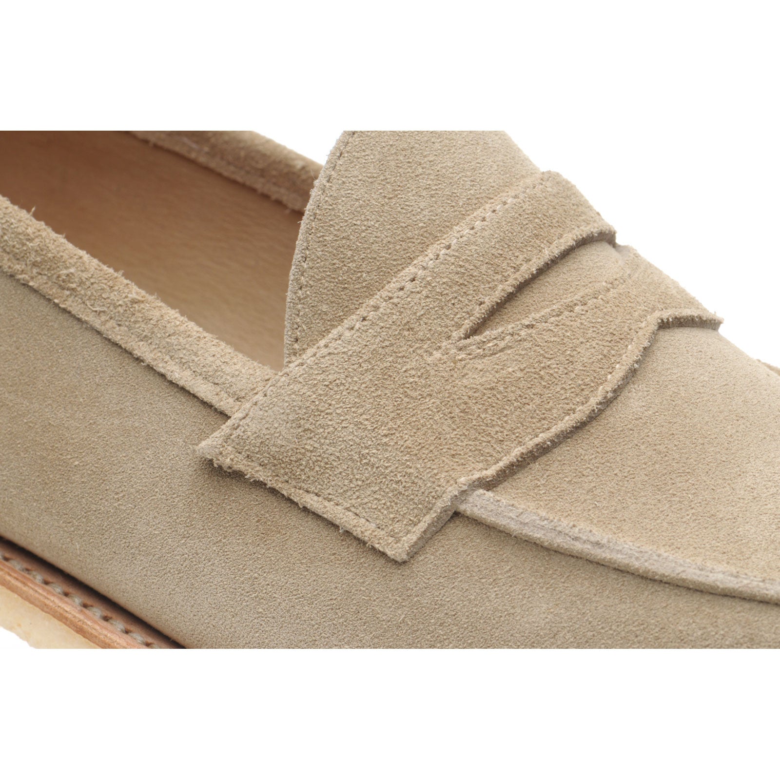 Product image for Herring Cannes mens rubber-soled loafers in sand suede