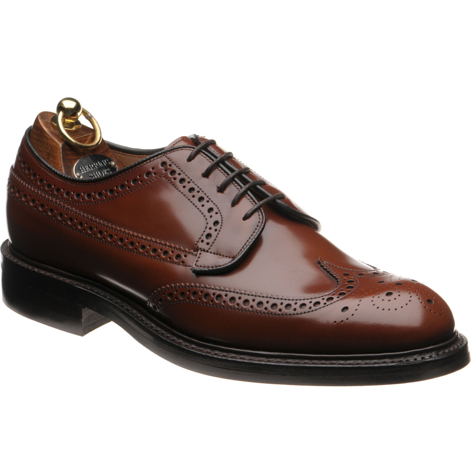 Herring Canning II (Rubber) mens rubber-soled brogues in santalum