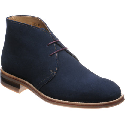 Product image for Herring Canterbury mens rubber-soled Chukka boots in navy suede