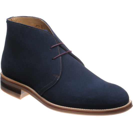 Product image for Herring Canterbury mens rubber-soled Chukka boots in navy suede