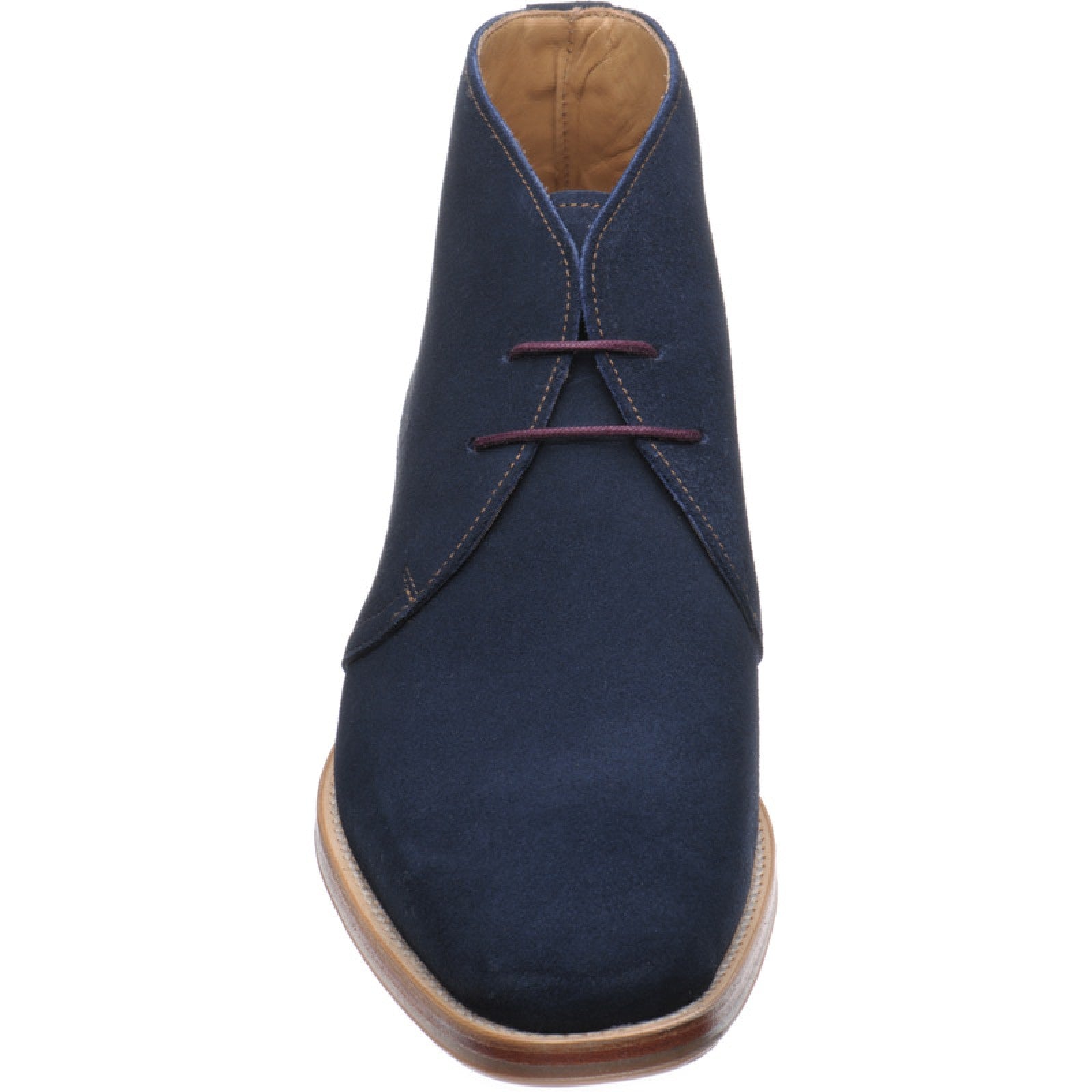 Product image for Herring Canterbury mens rubber-soled Chukka boots in navy suede