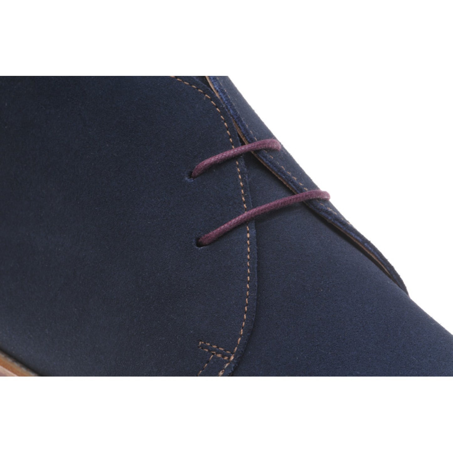 Product image for Herring Canterbury mens rubber-soled Chukka boots in navy suede