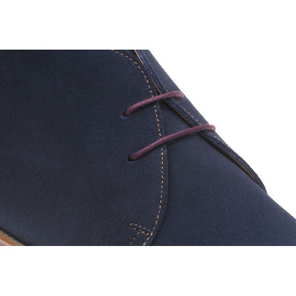 Product image for Herring Canterbury mens rubber-soled Chukka boots in navy suede