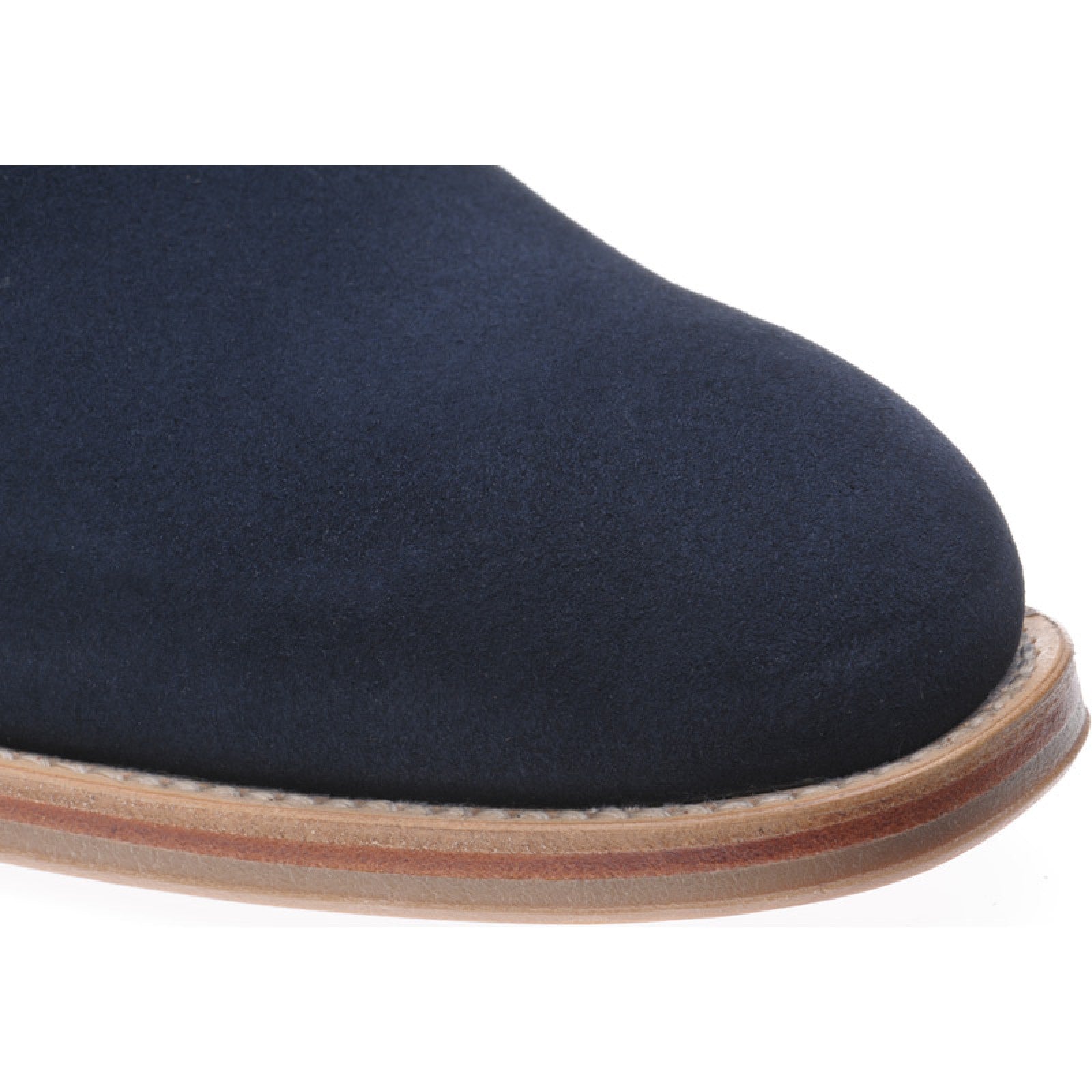 Product image for Herring Canterbury mens rubber-soled Chukka boots in navy suede