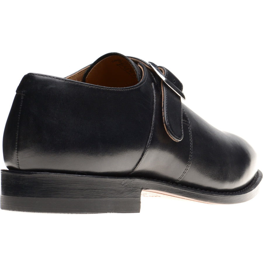 Product image for Herring Cardiff II mens monk shoes in black calf (second)