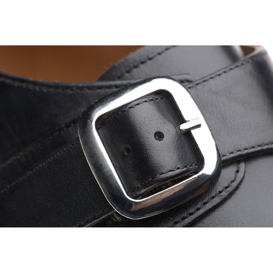 Product image for Herring Cardiff II mens monk shoes in black calf (second)