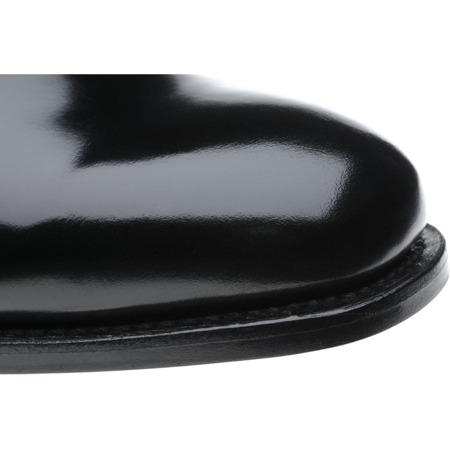 Product image for Herring Cardiff II mens monk shoes in black polished (second)