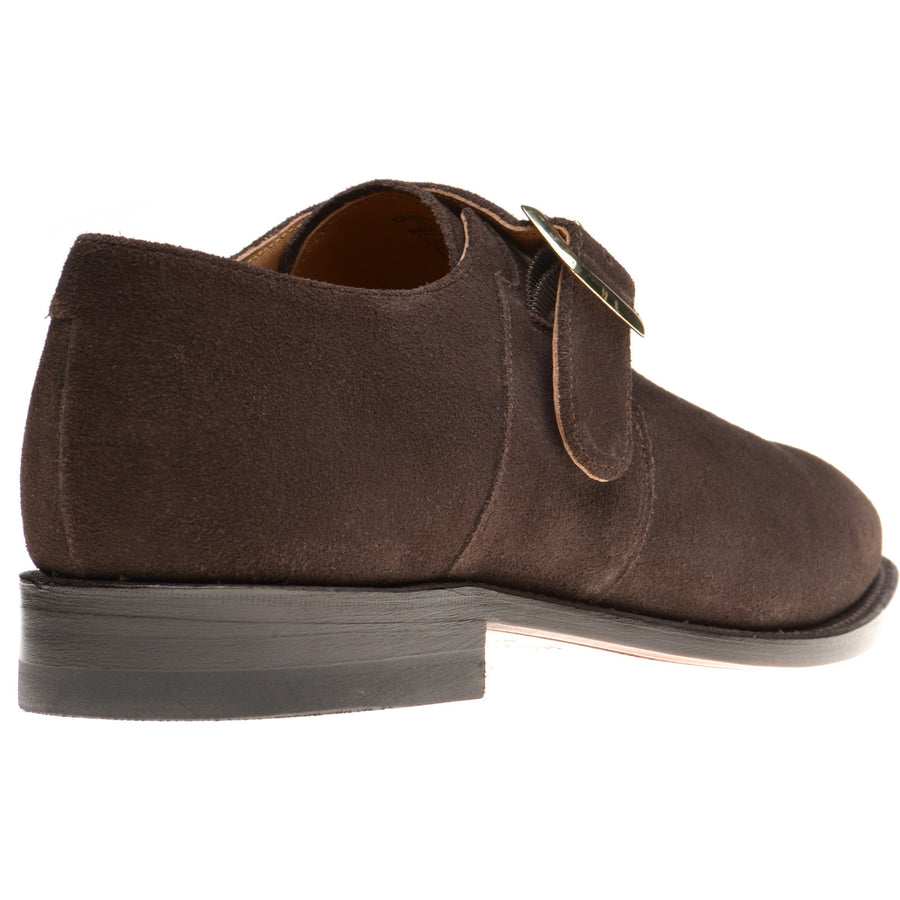 Product image for Herring Cardiff II mens monk shoes in brown suede