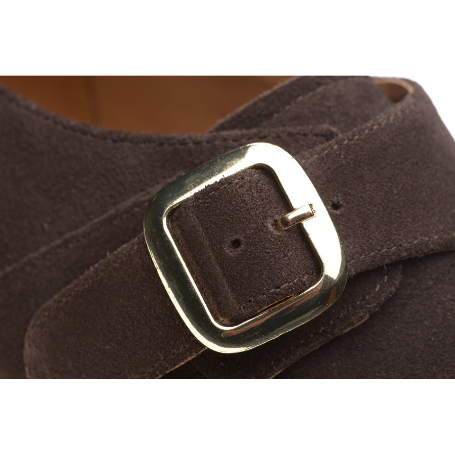 Product image for Herring Cardiff II mens monk shoes in brown suede