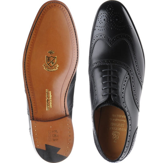 Product image for Herring Carnaby mens brogues in black calf (second)