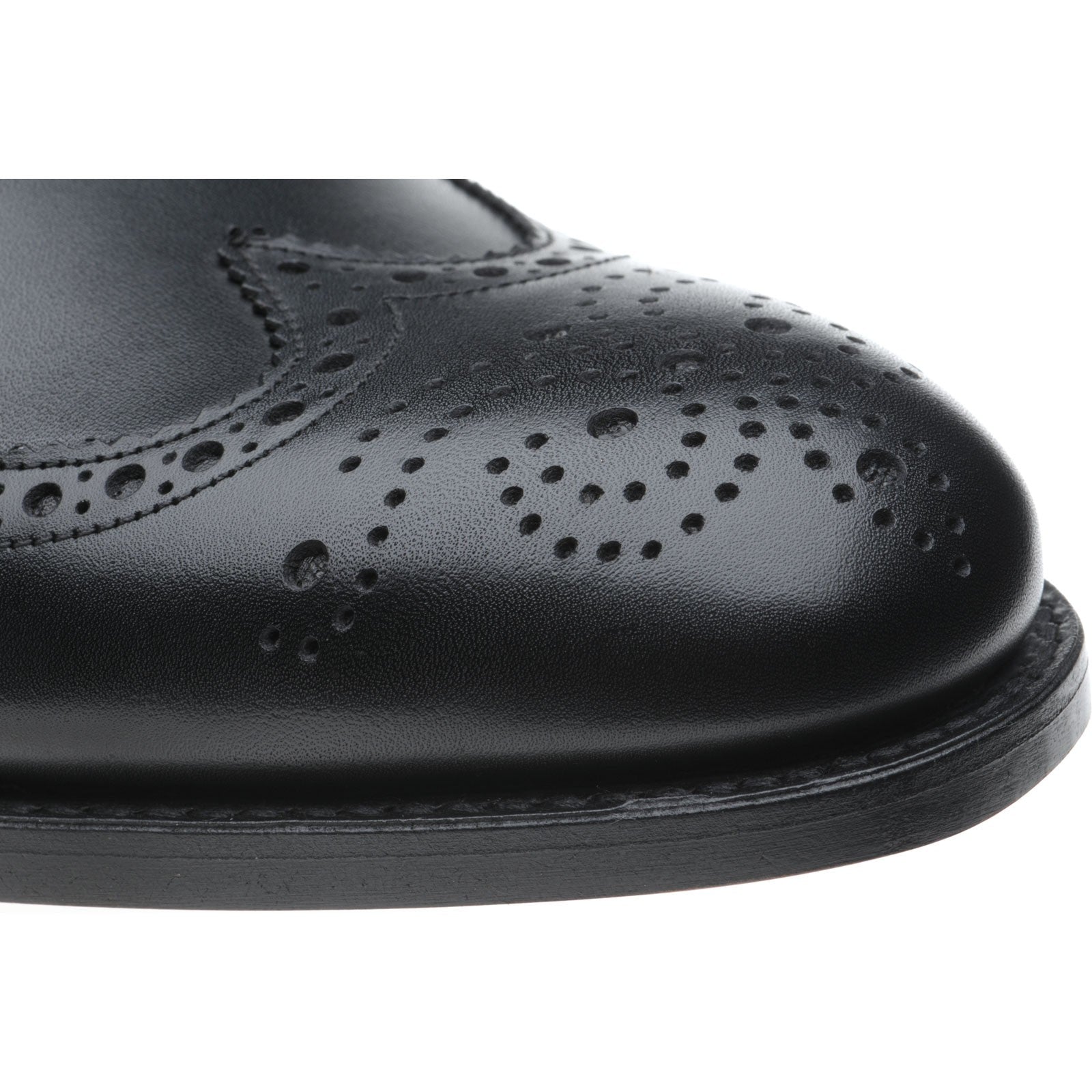 Product image for Herring Carnaby mens brogues in black calf