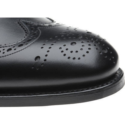 Product image for Herring Carnaby (Rubber) mens rubber-soled brogues in black calf