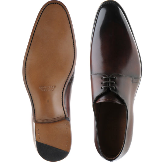Product image for Herring Carroll mens Derby shoes in brown calf