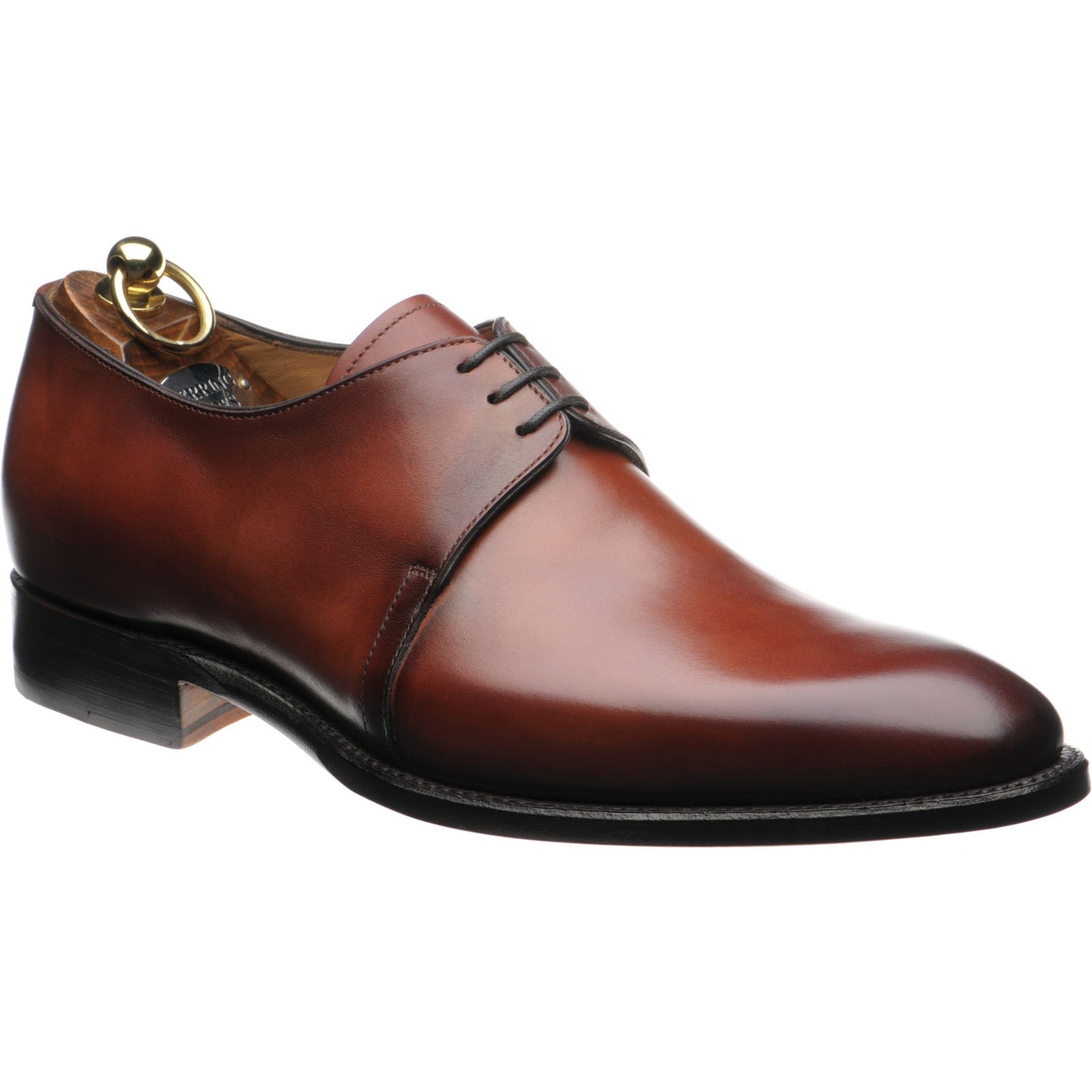 Product image for Herring Carroll mens Derby shoes in rosewood calf