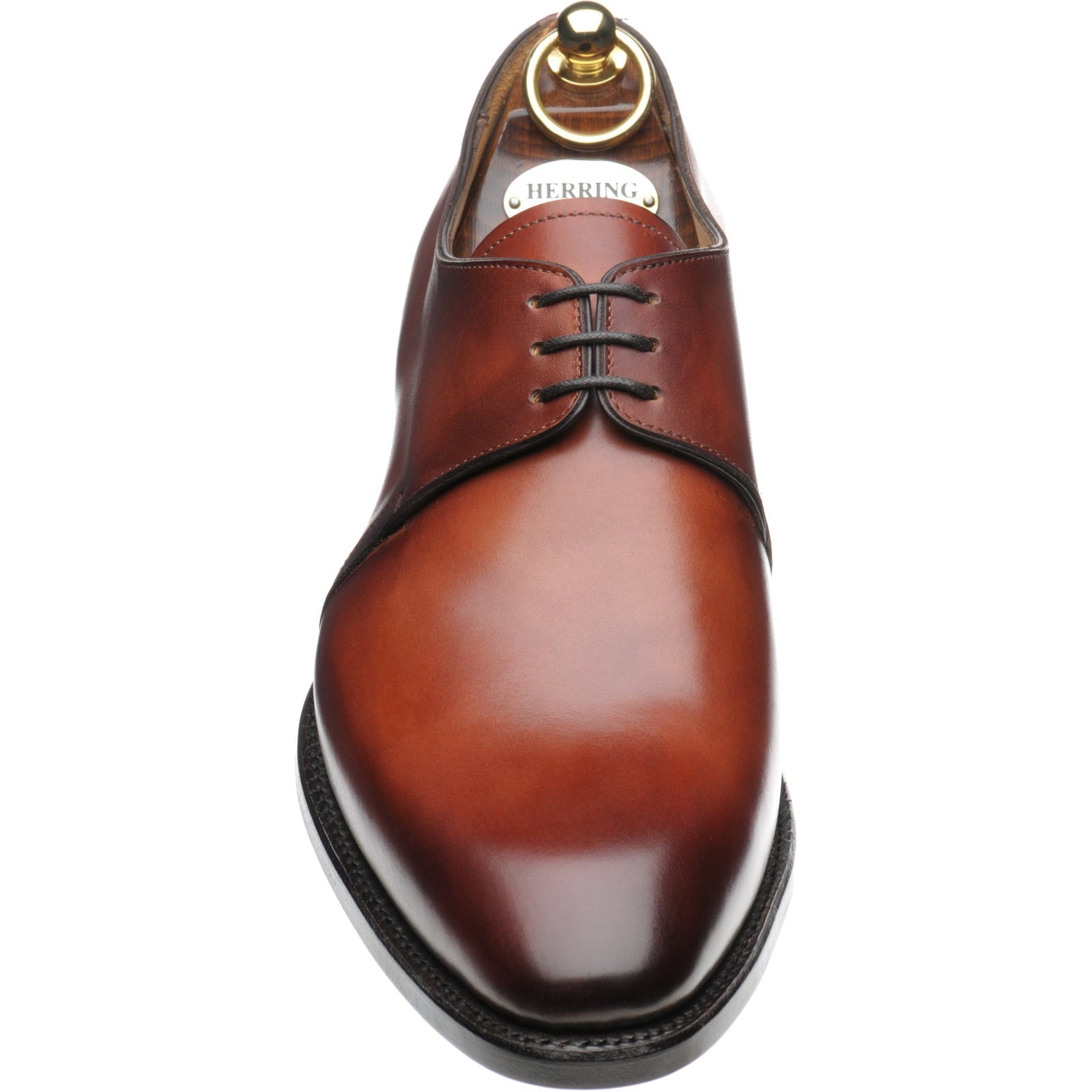 Product image for Herring Carroll mens Derby shoes in rosewood calf