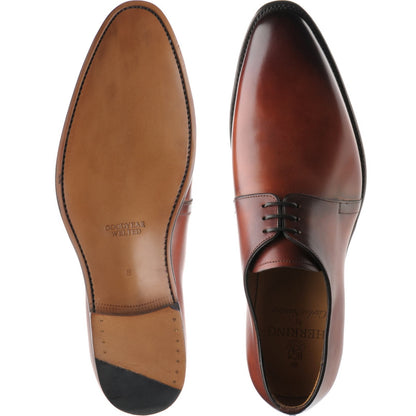 Product image for Herring Carroll mens Derby shoes in rosewood calf