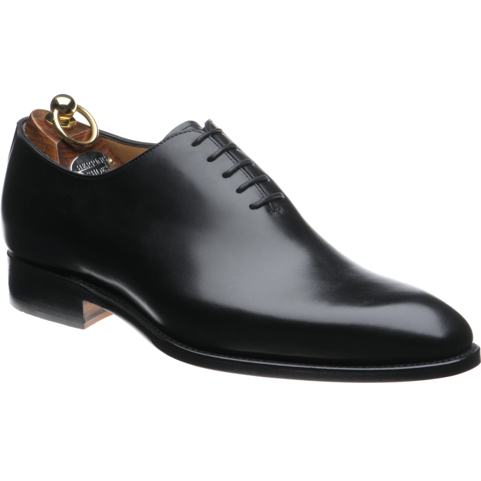 Product image for Herring Chaucer mens wholecuts in black calf (second)