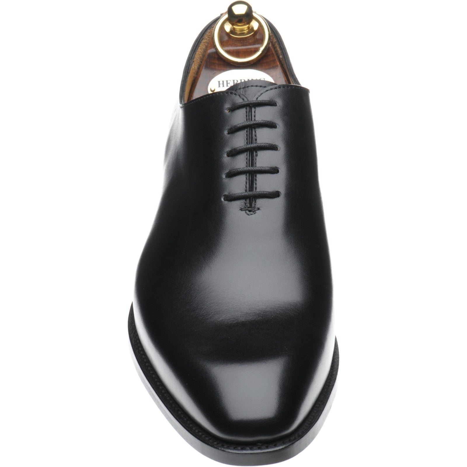 Product image for Herring Chaucer mens wholecuts in black calf (second)