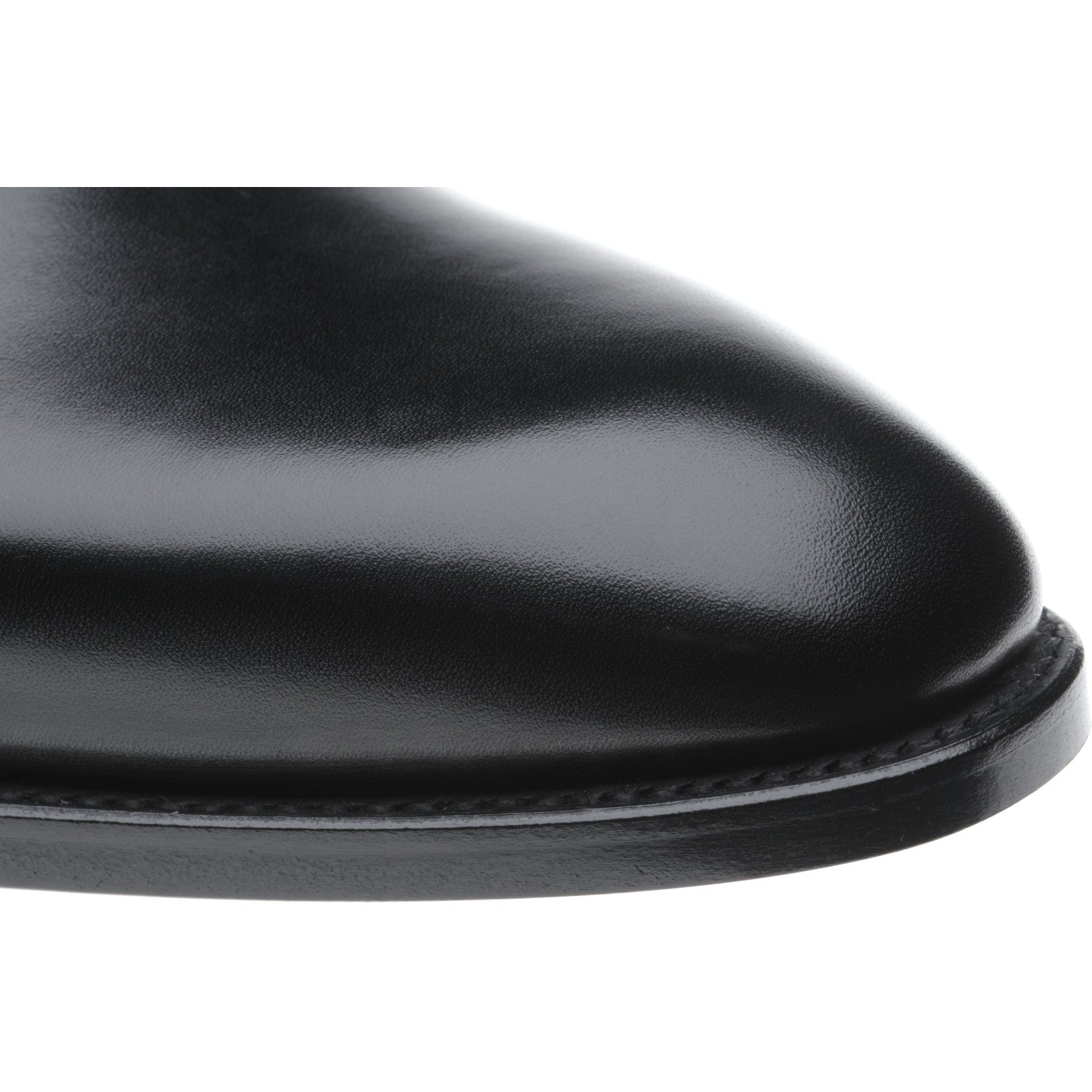 Product image for Herring Chaucer mens wholecuts in black calf (second)