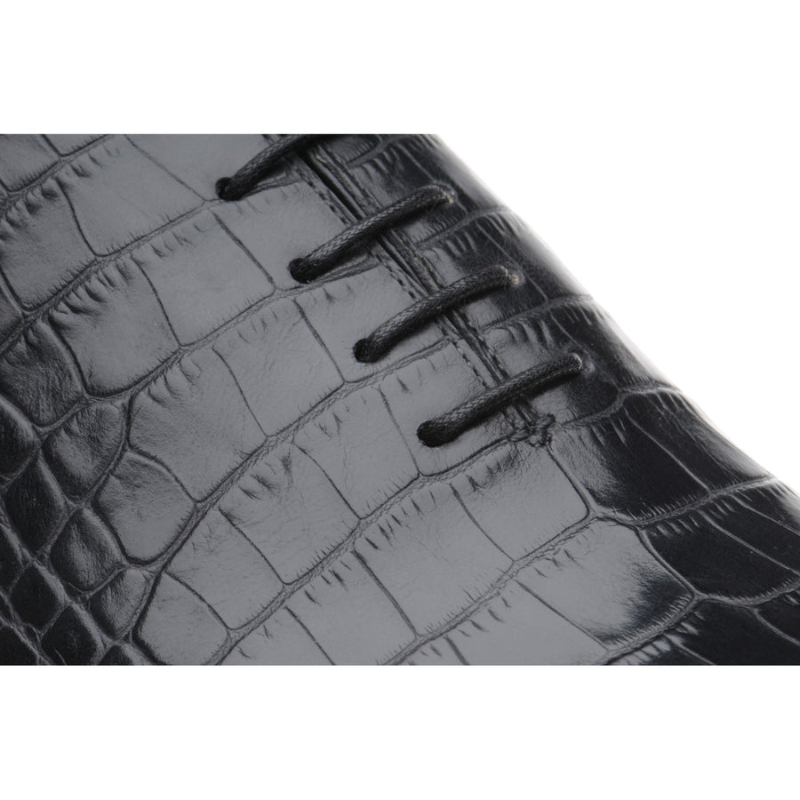 Product image for Herring Chaucer mens wholecuts in black croc