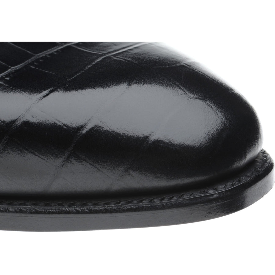 Product image for Herring Chaucer mens wholecuts in black croc