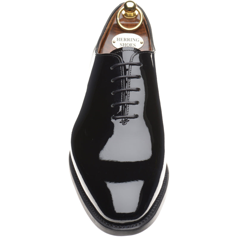 Product image for Herring Chaucer mens wholecuts in black patent