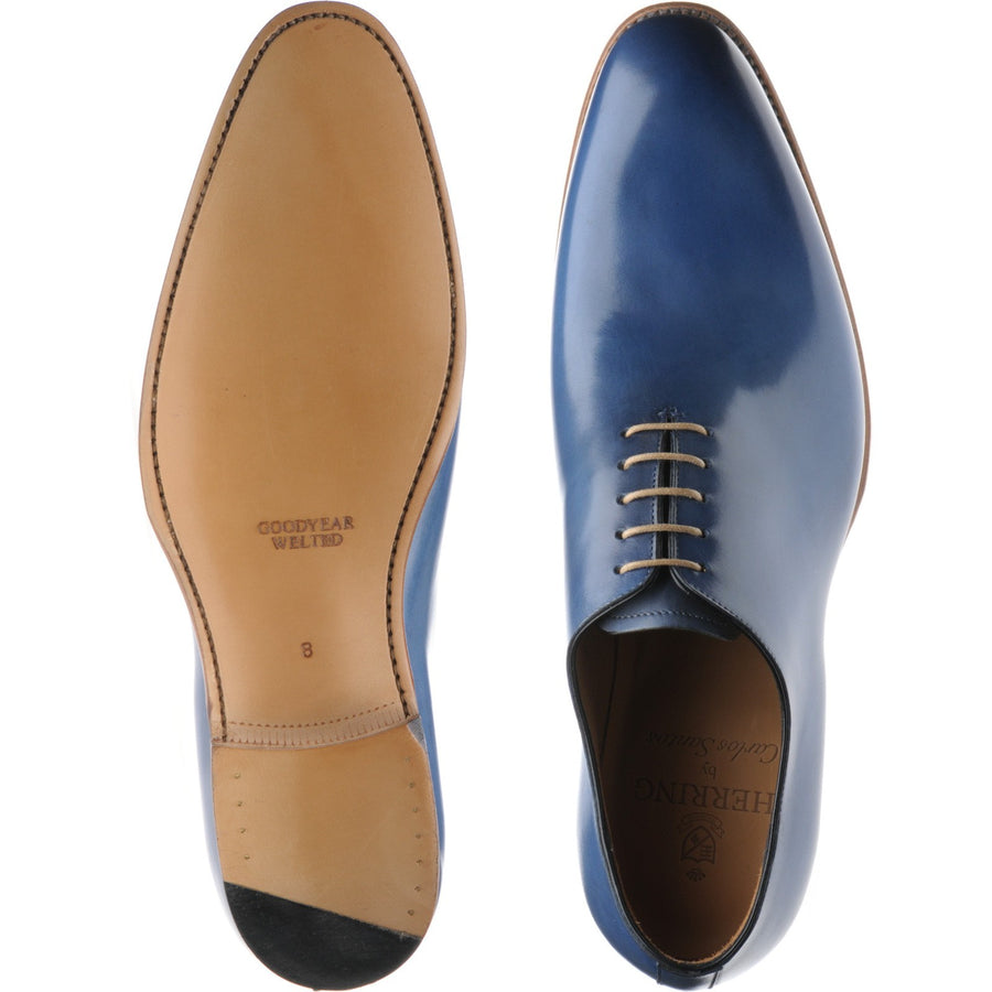 Product image for Herring Chaucer mens wholecuts in blue calf