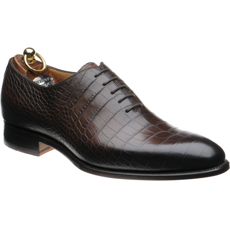 Product image for Herring Chaucer mens wholecuts in brown croc