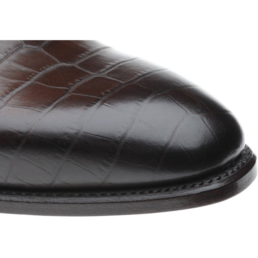 Product image for Herring Chaucer mens wholecuts in brown croc
