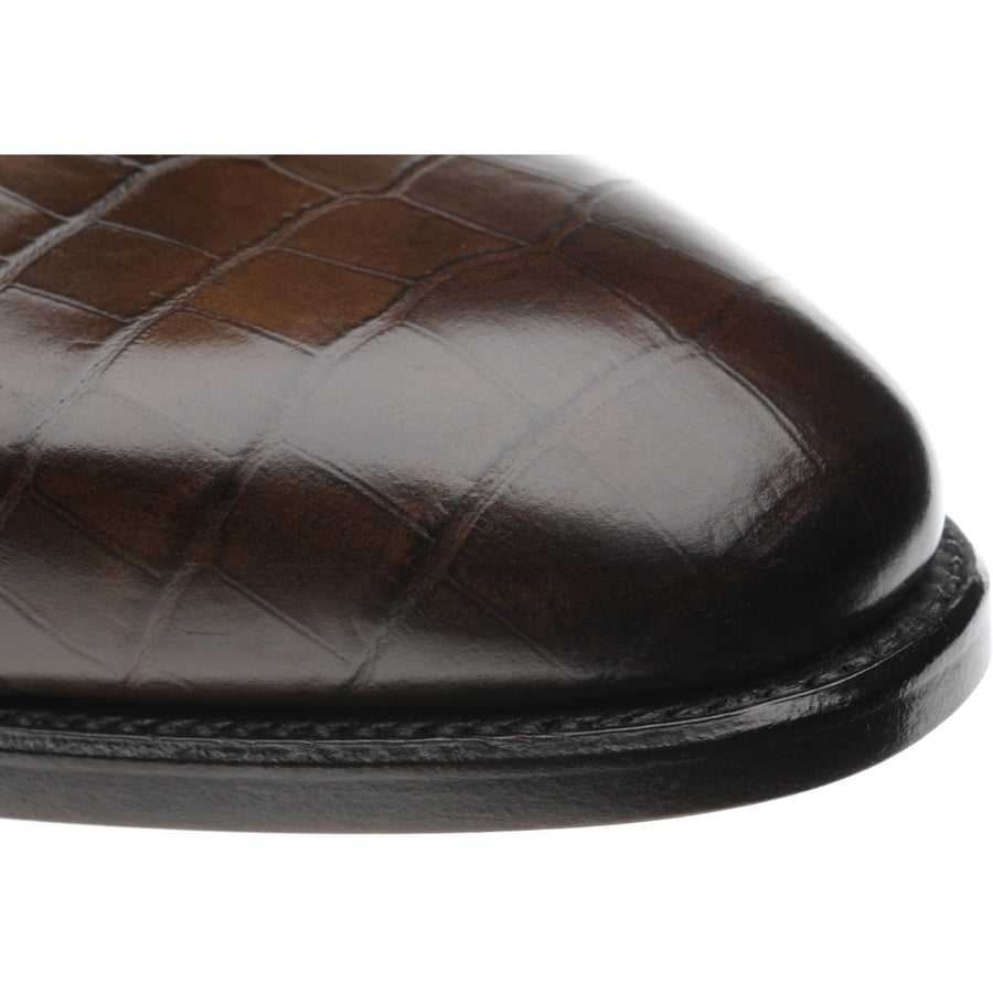 Product image for Herring Chaucer mens wholecuts in brown croc (second)